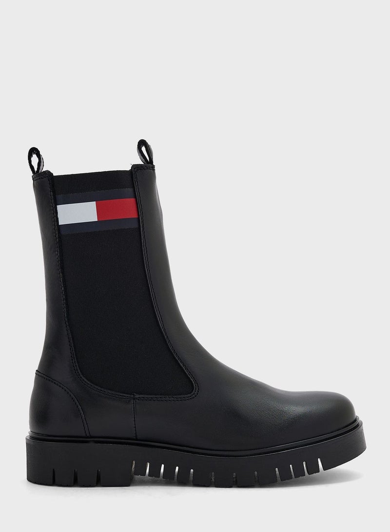Logo Detailed Chelsea Boots