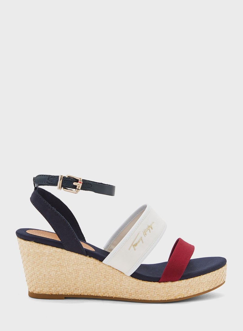 Signature Ankle Strap Wedge Sandals