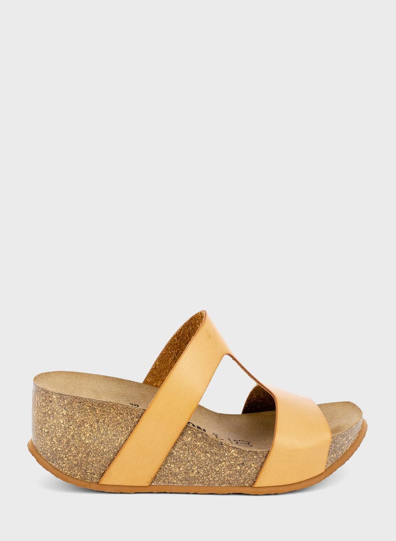 Hecate Strappy Mid Heel Wedges
