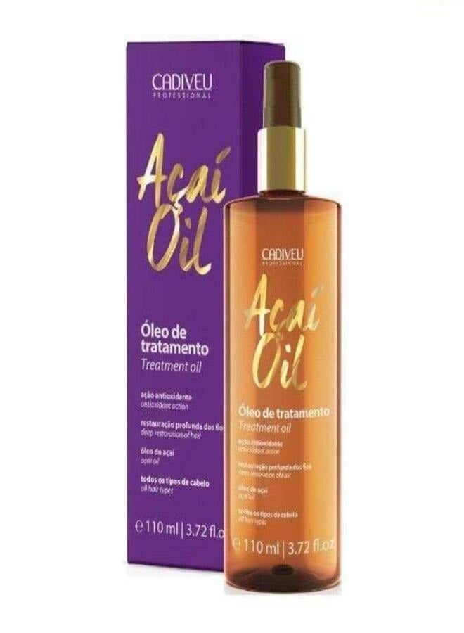 Cadiveu Acai Oil Multifunctional Hair Treatment - Shine, Nutrition, and Anti-Frizz (110ml)