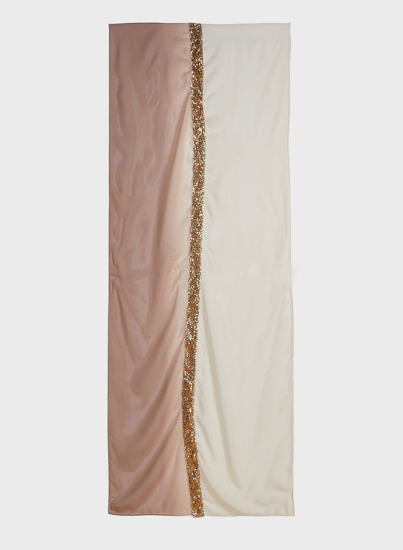 Sequined Ombre Long Hijab Scarf