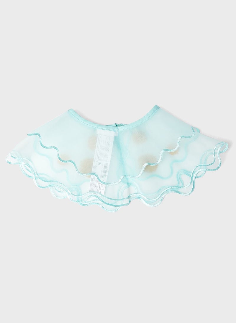 Floral Applique Organza Collar Light