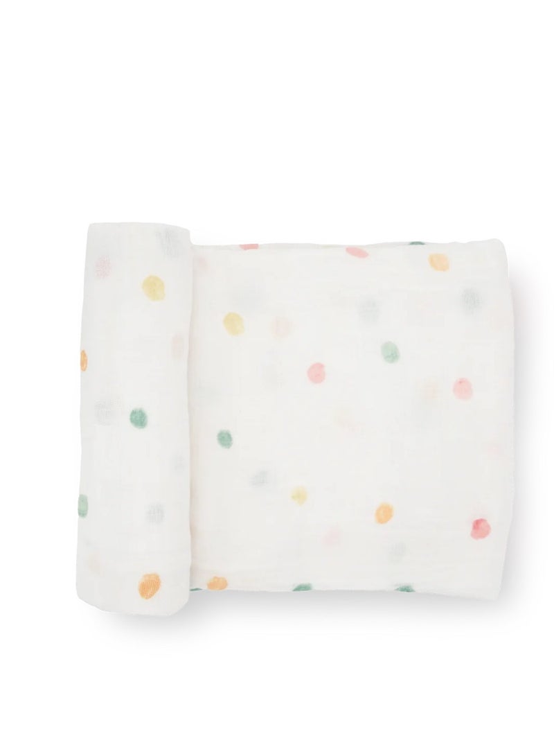 Cotton Muslin Swaddle Single Party Dots