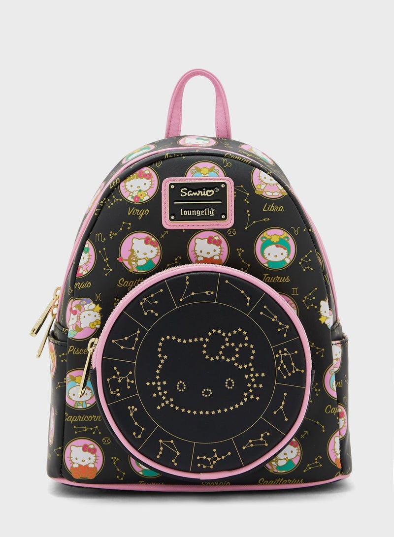 Kids Leather Hello Kitty Zodiac Sign Backpack