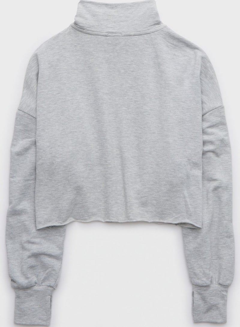 Zip Detailed Sweatshirt