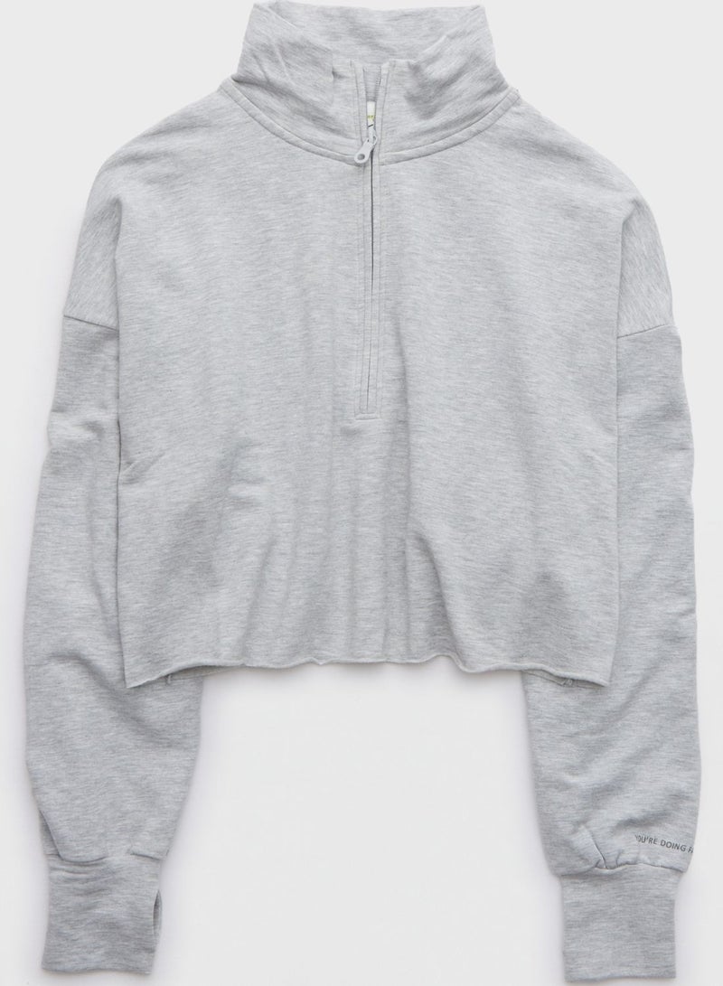 Zip Detailed Sweatshirt