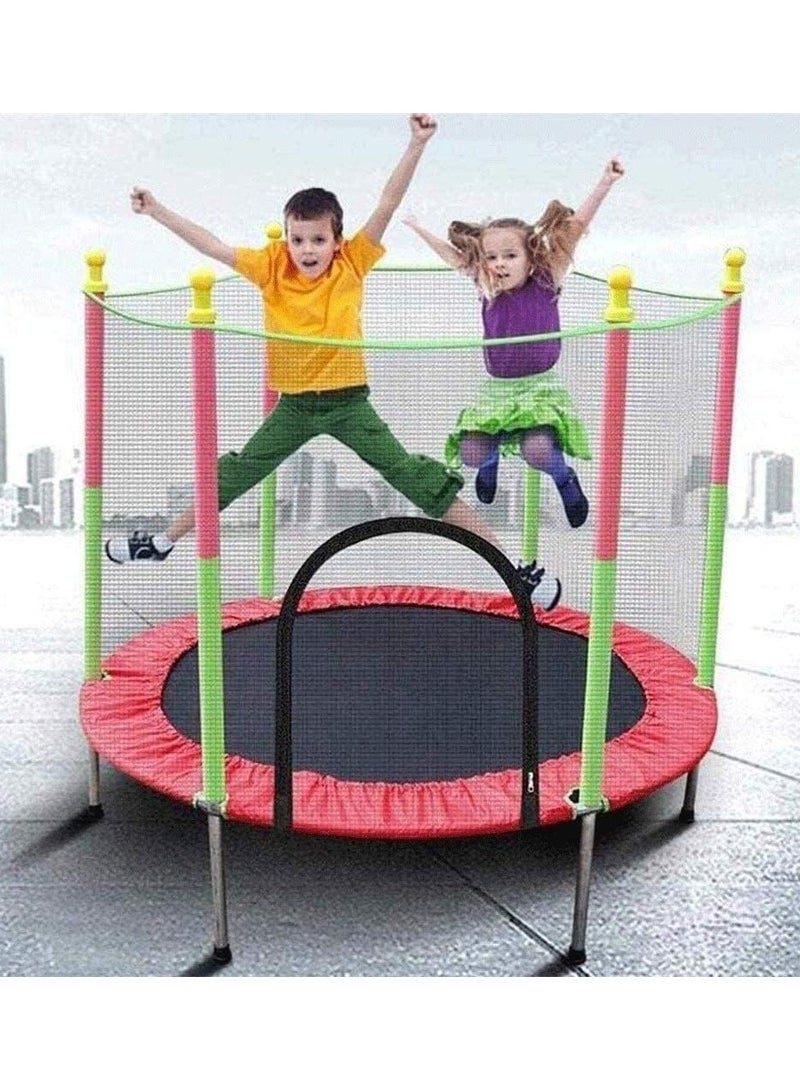 First Play 55 inch/ 140cm Kids Trampoline with Enclosure Net I Indoor & Outdoor Trampoline