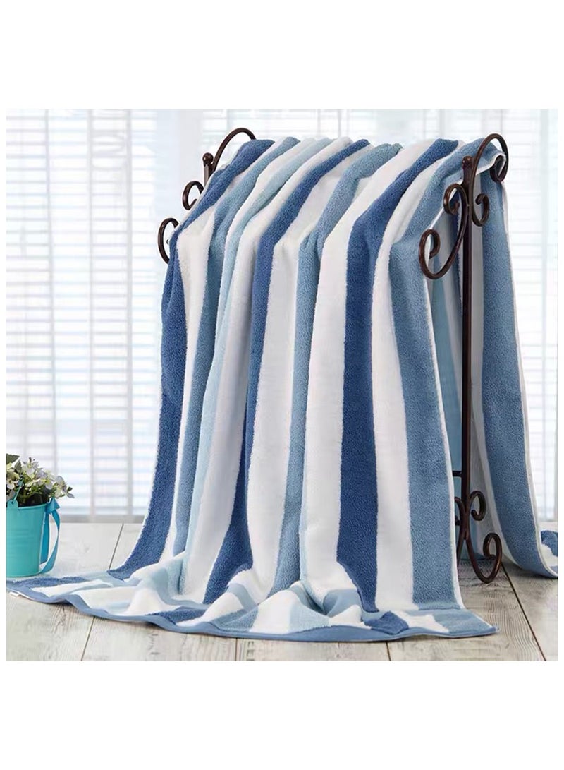 Bath Towel Beach Towel Large Thick Cotton Bath Sheets  Swimming Pool Towels Absorbent 35x71 inch（90x180 cm） (Blue)
