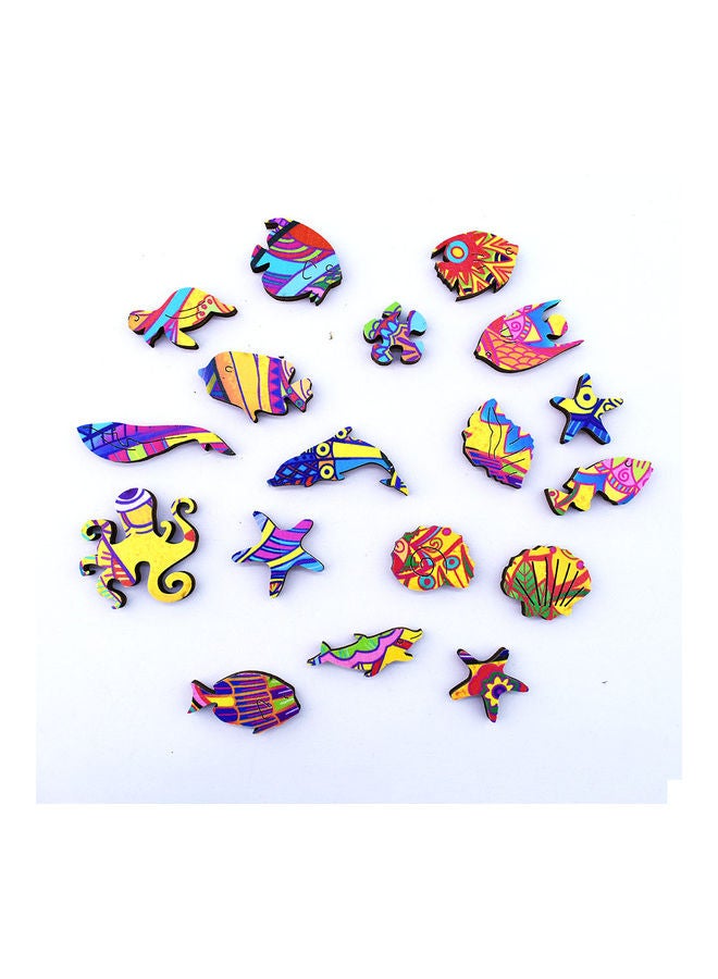 200-Piece Animal Shaped Wooden Jigsaw Puzzle