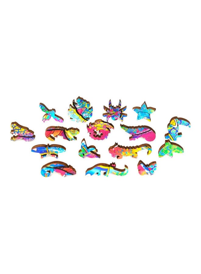 120-Piece Animal Shaped Wooden Jigsaw Puzzle Set