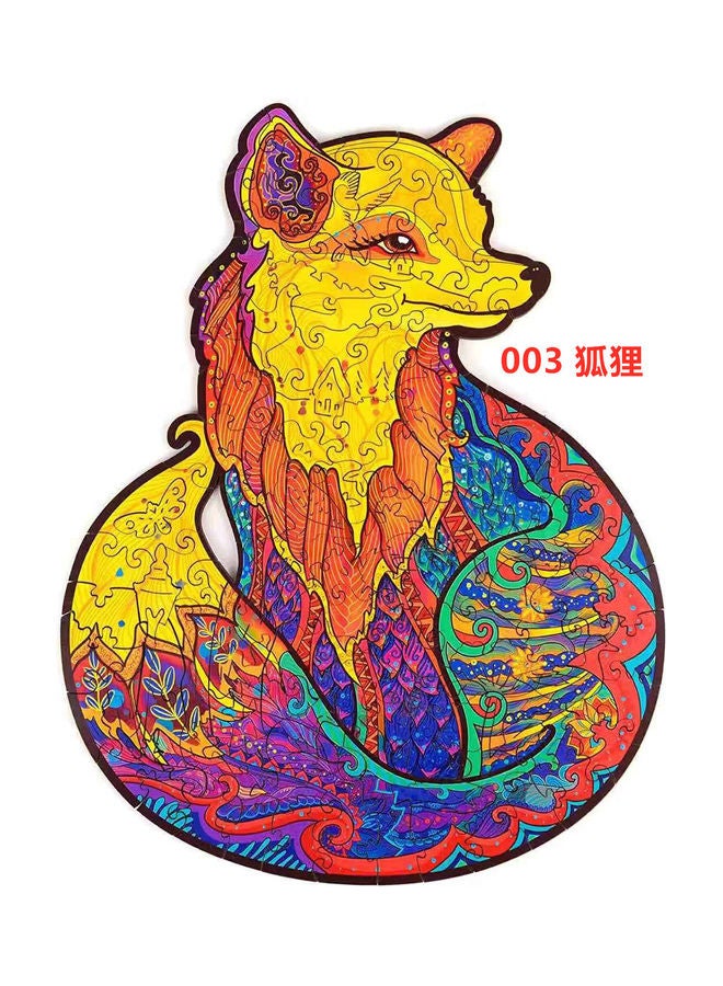 126-Piece Animal Shape Wooden Jigsaw Puzzle