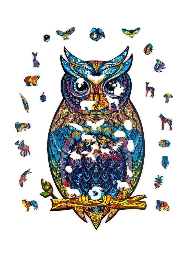 96-Piece Animal Shaped Wooden Jigsaw Puzzle
