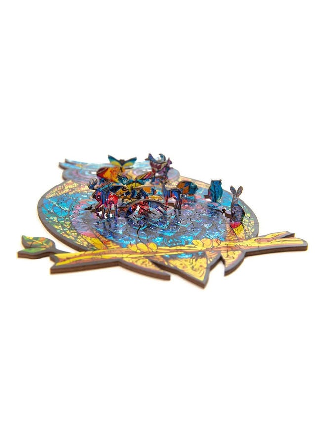 96-Piece Animal Shaped Wooden Jigsaw Puzzle