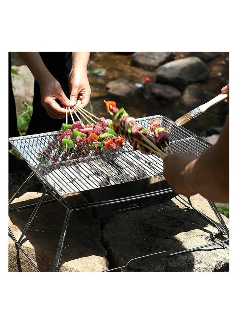 your outdoor cooking creativity with the Portable Foldable BBQ,where the fusion of a stainless steel wood-burning stove and charcoal grill in a compact design offers unparalleled convenience.