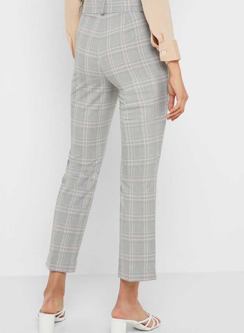 Checked Printed Pants