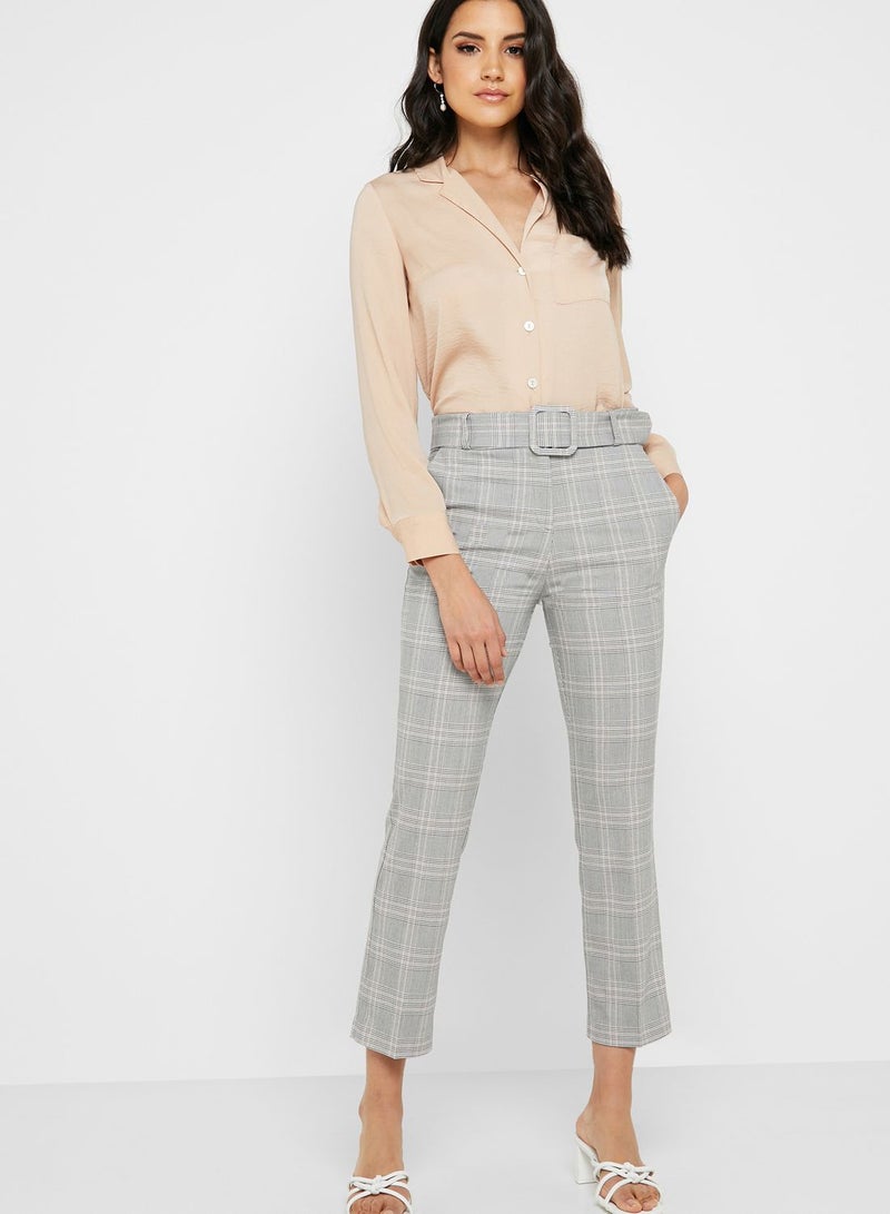 Checked Printed Pants