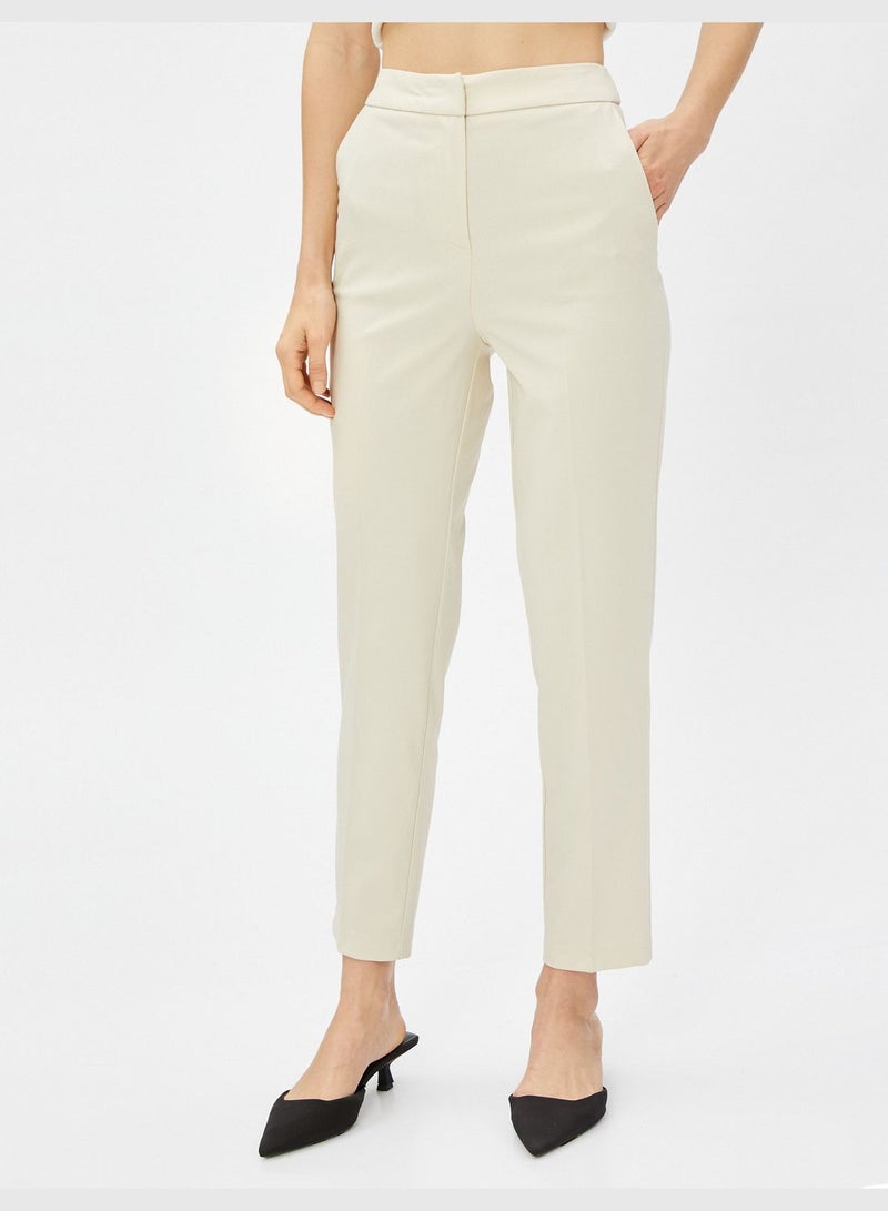 High Rise Cigarette Trousers