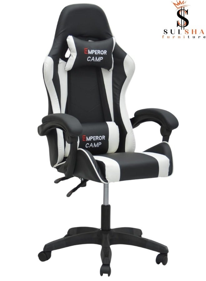 Executive Ergonomic Computer Desk Chair for Office and Gaming with headrest back comfort and lumbar support