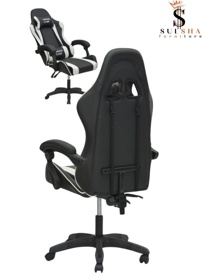 Executive Ergonomic Computer Desk Chair for Office and Gaming with headrest back comfort and lumbar support