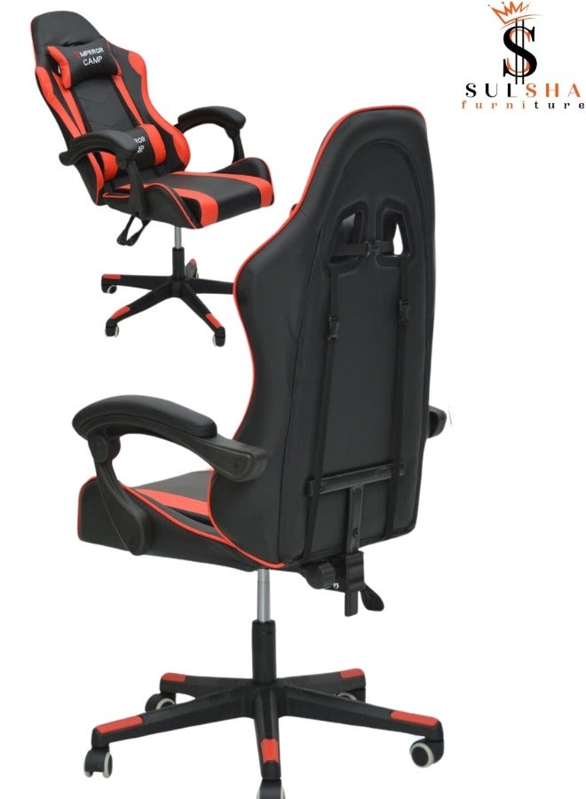 Executive Ergonomic Computer Desk Chair for Office and Gaming with headrest back comfort and lumbar support