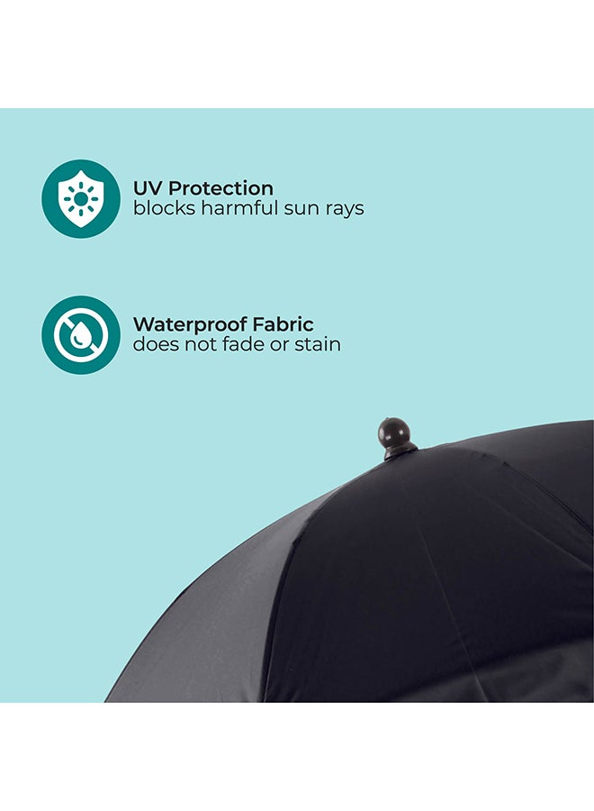 Waterproof Baby Stroller Umbrella With 180 Degree Adjustable Arm Universal Clip