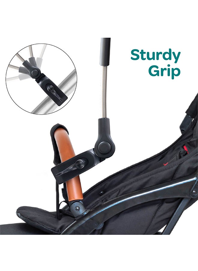 Waterproof Baby Stroller Umbrella With 180 Degree Adjustable Arm Universal Clip