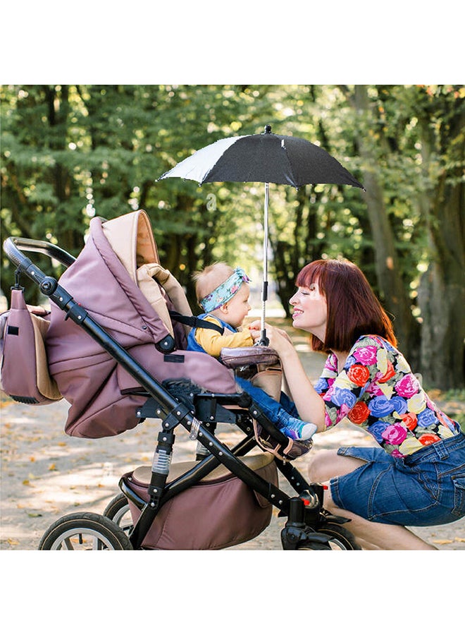 Waterproof Baby Stroller Umbrella With 180 Degree Adjustable Arm Universal Clip