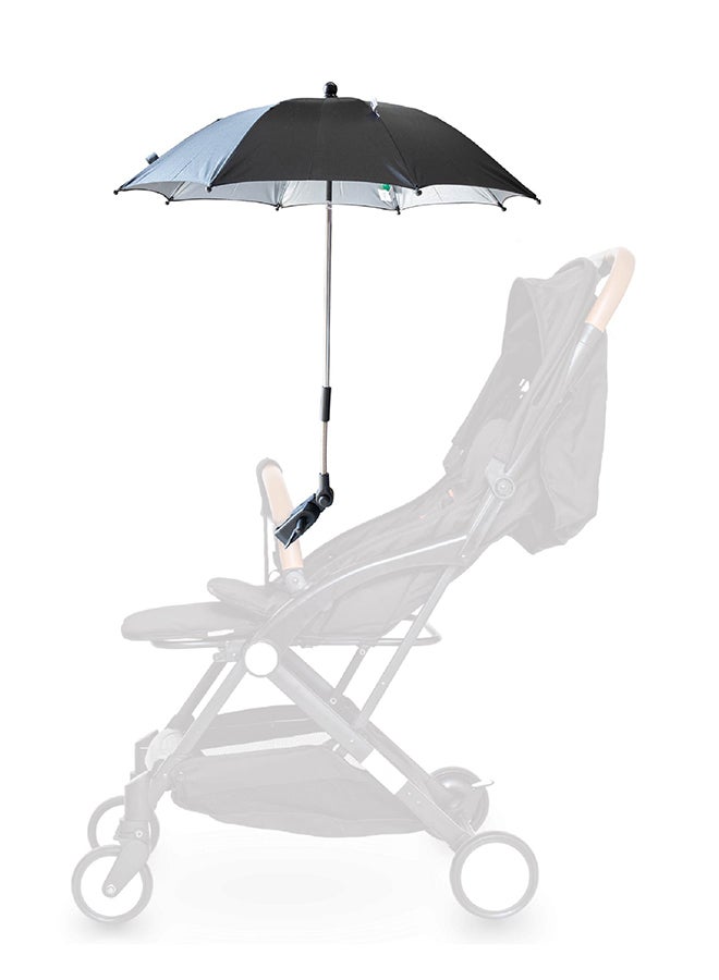 Waterproof Baby Stroller Umbrella With 180 Degree Adjustable Arm Universal Clip