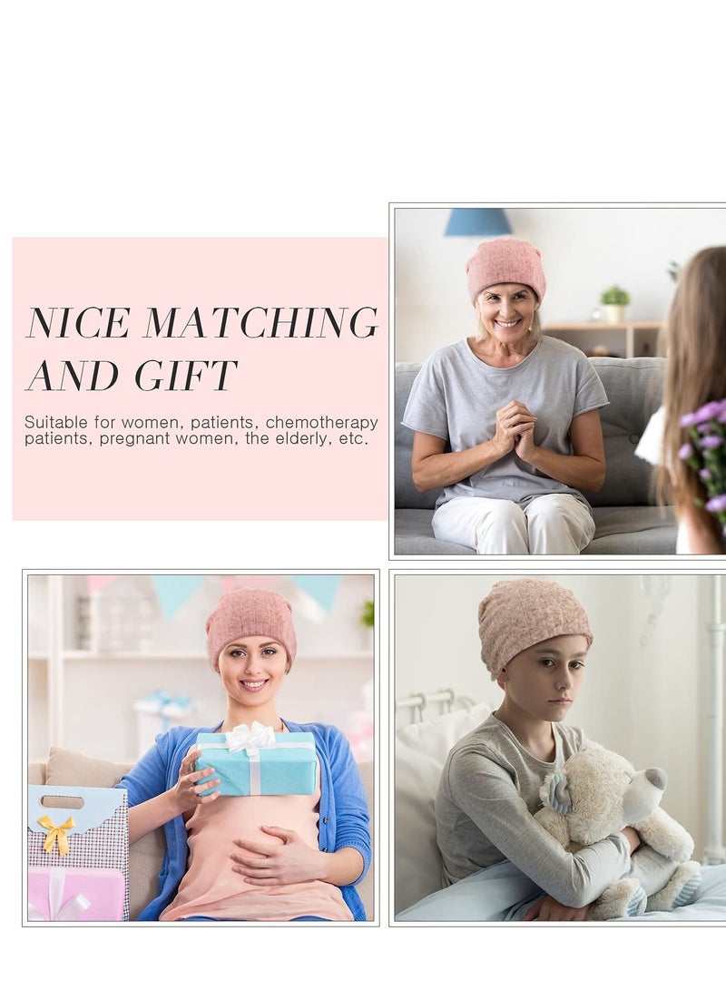 TERRIFI 5 Pieces Women's Slouchy Beanie Hat Baggy Skull Sleep Cap Turban Headwear