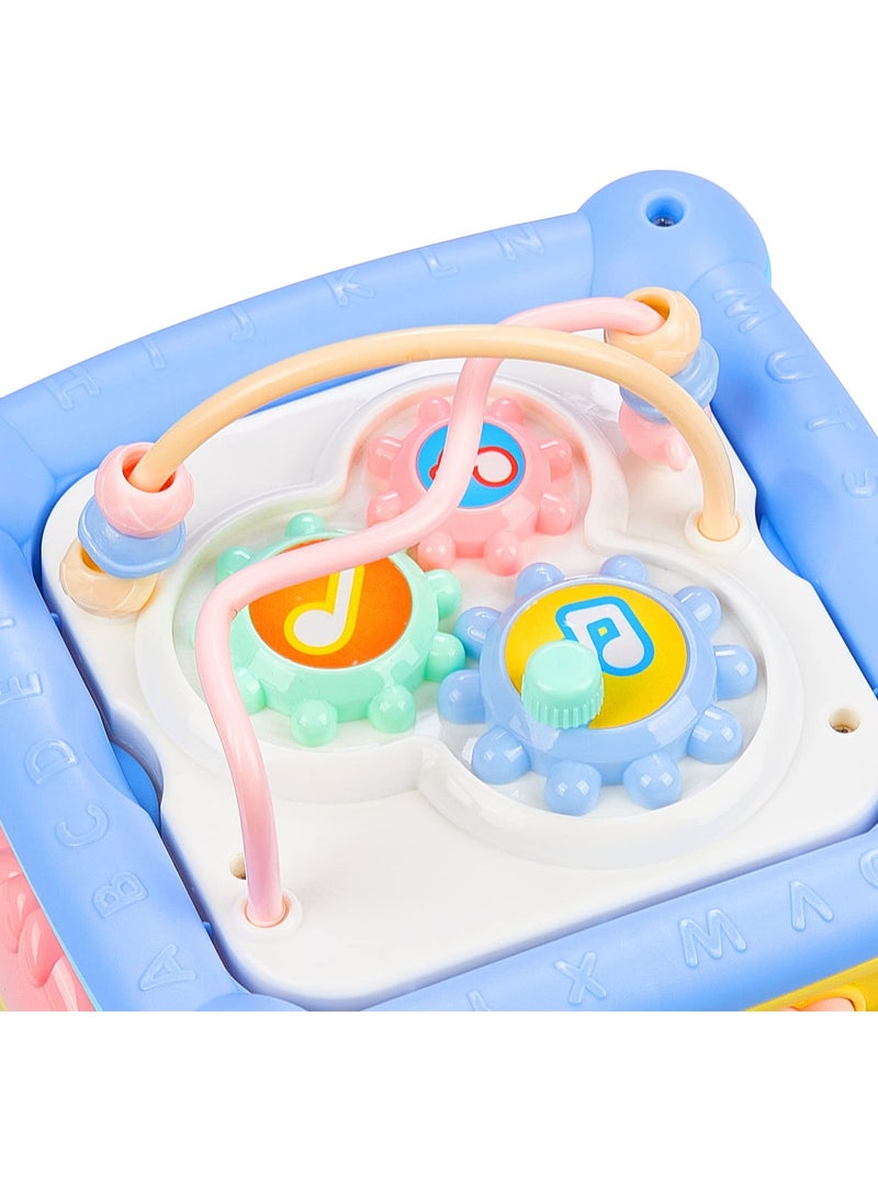 8-in-1 Activity Cube for  1 Year Old Baby, Baby Early Learning Toy with Shape Sorter & Bead Maze, Busy Cube for Toddlers, 6-12 Months Boys & Girls, Montessori Developmental 1st Birthday Gifts