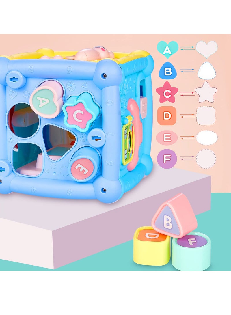 8-in-1 Activity Cube for  1 Year Old Baby, Baby Early Learning Toy with Shape Sorter & Bead Maze, Busy Cube for Toddlers, 6-12 Months Boys & Girls, Montessori Developmental 1st Birthday Gifts