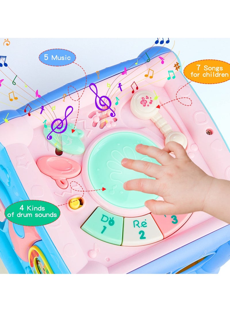 8-in-1 Activity Cube for  1 Year Old Baby, Baby Early Learning Toy with Shape Sorter & Bead Maze, Busy Cube for Toddlers, 6-12 Months Boys & Girls, Montessori Developmental 1st Birthday Gifts