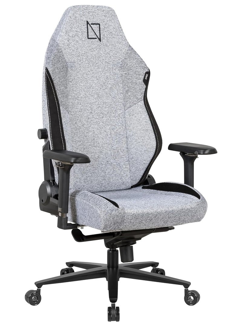 APEX PRO High Back Computer Gaming Chair with Magnetic Swappable Armrests Lumbar Pillow Magnetic Headrest by NAVO Ultra Grey