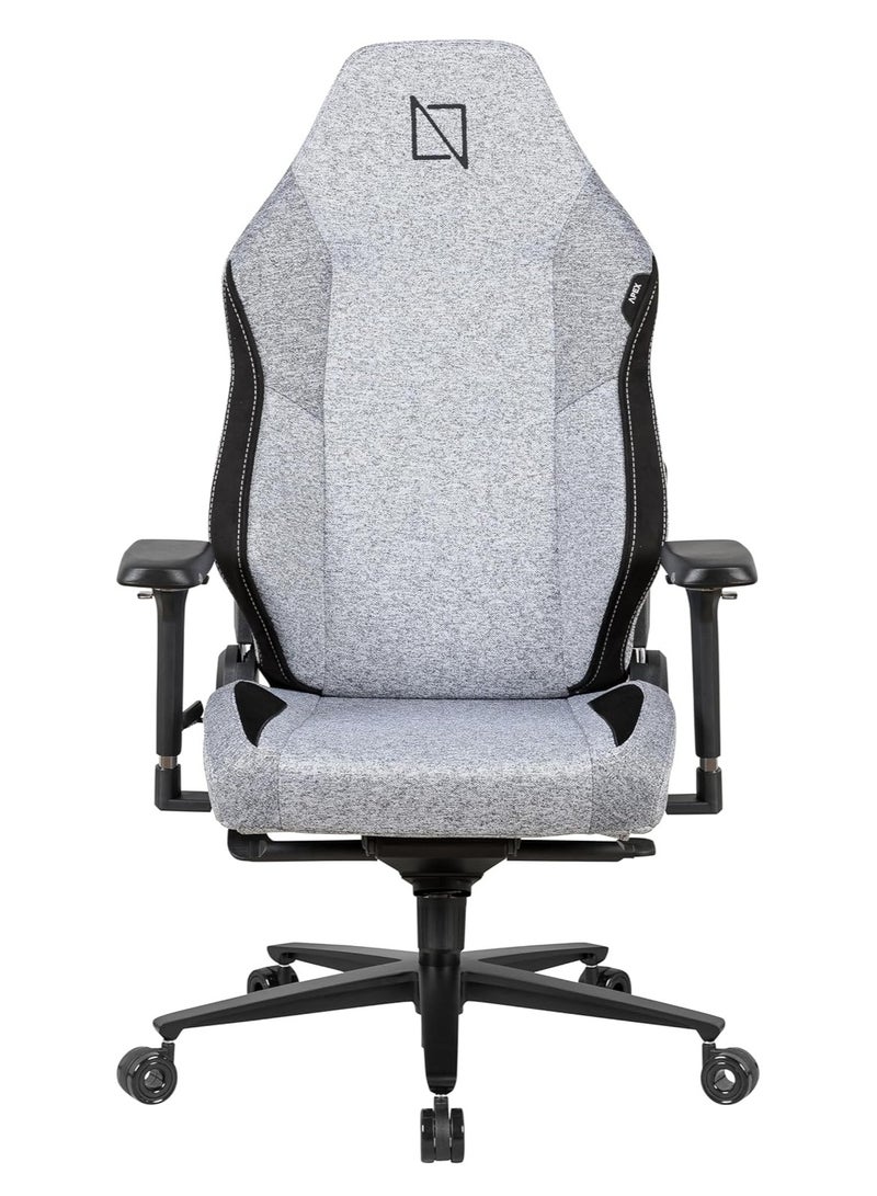 APEX PRO High Back Computer Gaming Chair with Magnetic Swappable Armrests Lumbar Pillow Magnetic Headrest by NAVO Ultra Grey