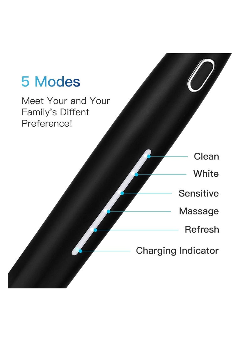 5 Modes 2 Heads USB Fast Charge Powered Toothbrush