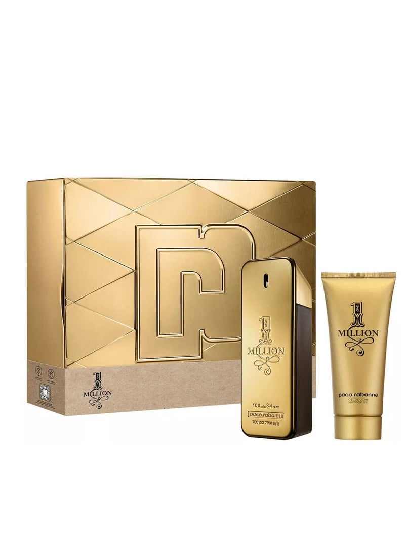 Paco Rabanne 1 Million M 100ml EDT + 100ml Shower Gel Gift Set