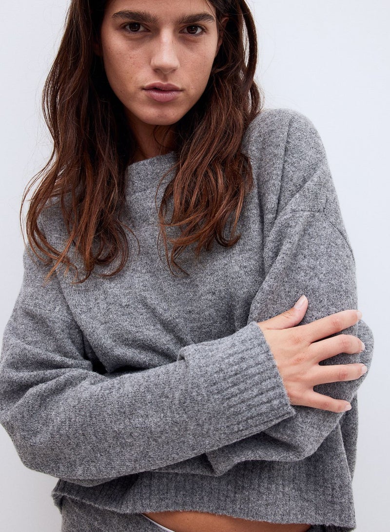 Crew Neck Knitted Sweater