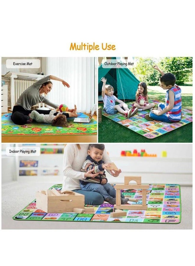1-Piece Double Sided 200X180X1cm Play Mat Waterproof Non-toxic Eco-friendly Large Baby Infant Carpet