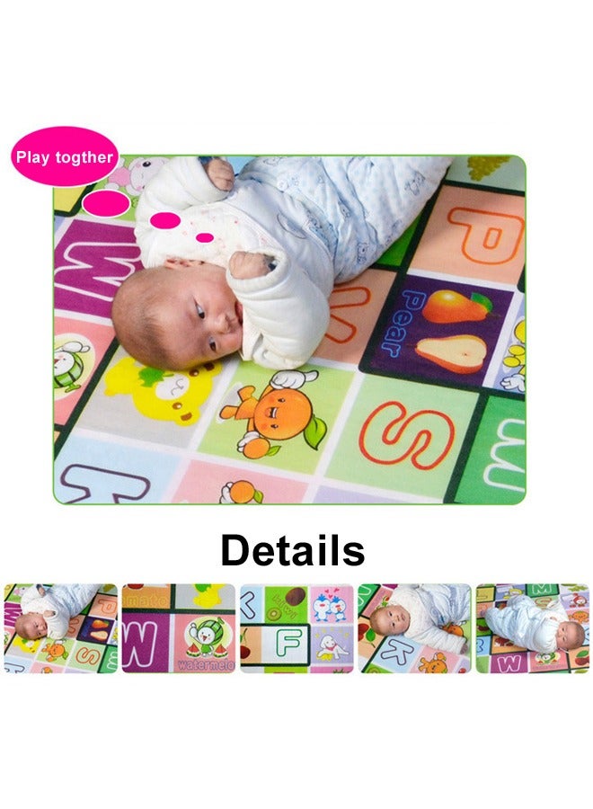 1-Piece Double Sided 200X180X1cm Play Mat Waterproof Non-toxic Eco-friendly Large Baby Infant Carpet