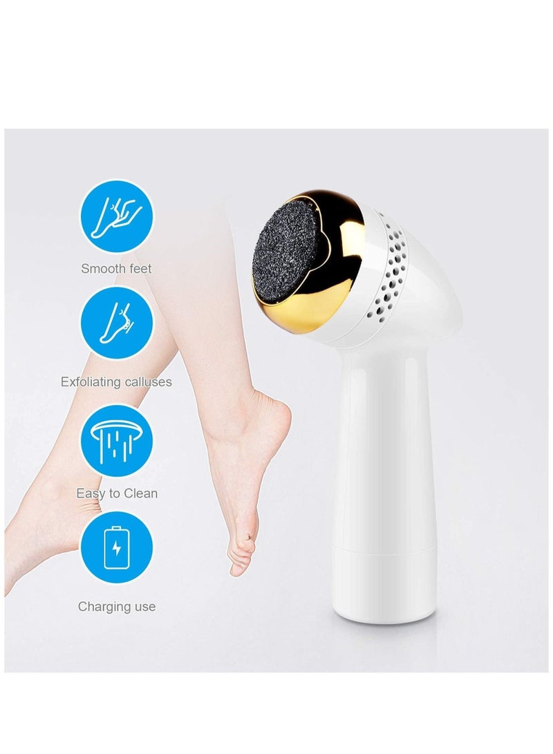 Electric Vacuum Foot Grinder Portable Electronic Foot Callus Remover 3000 RPMS-95% Absorption Rate, Portable Rechargeable Dead Skin Remover for Feet Hard Cracked Dry Skin Ideal Gift