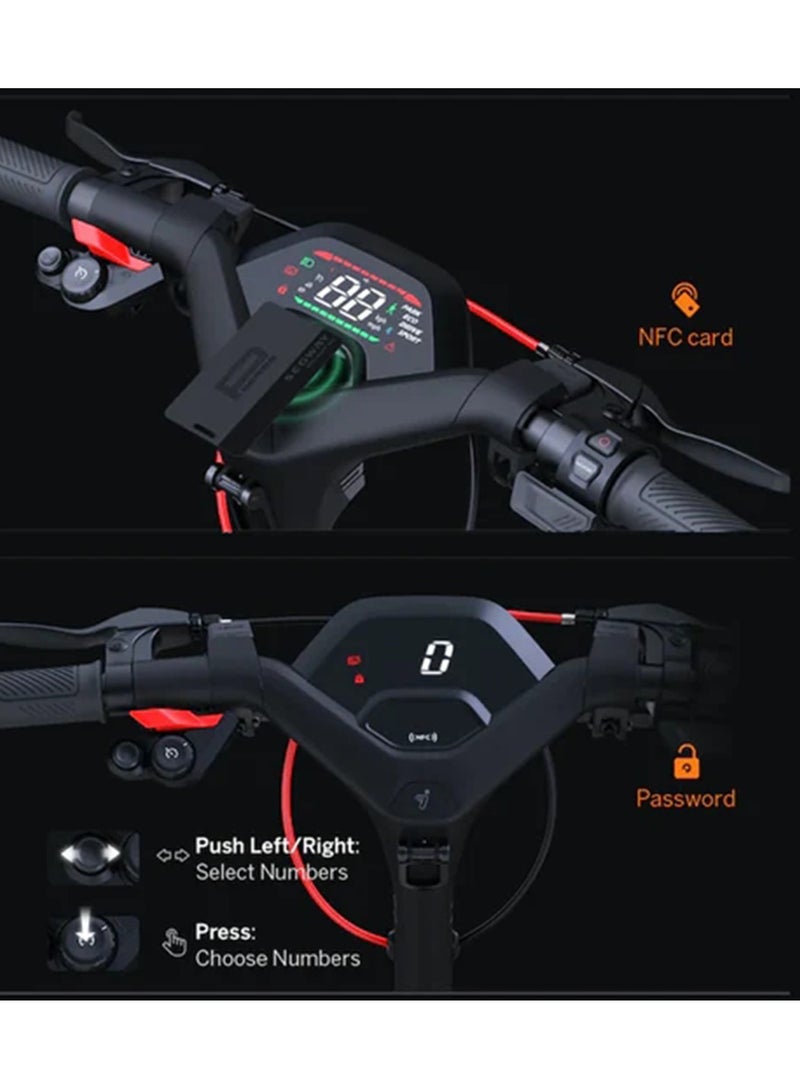 Segway Ninebot Electric KickScooter P100SU- 650W Motor, 100km Range & 30KMH, 10.5'' Tires, Dual Suspension & Brakes, W. Capacity 265lbs, Commuter E Scooter for Adults