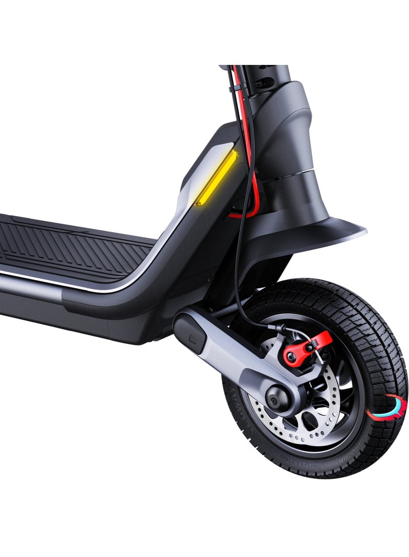 Segway Ninebot Electric KickScooter P100SU- 650W Motor, 100km Range & 30KMH, 10.5'' Tires, Dual Suspension & Brakes, W. Capacity 265lbs, Commuter E Scooter for Adults