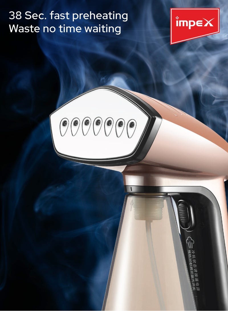 Handheld, Portable Garment Steamer With Handheld Steam Iron, Quick Heat, Perfect For All Types Of Clothes 260 ml 1640 W GSM 6014 Ivory