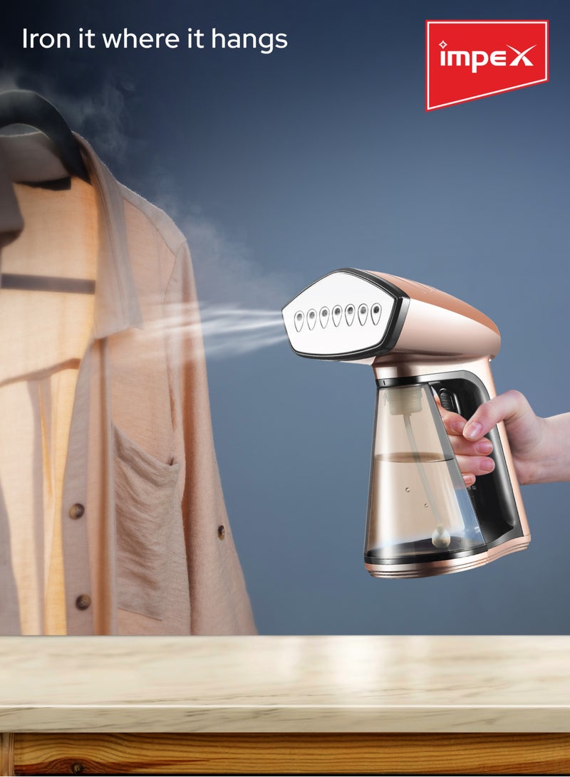 Handheld, Portable Garment Steamer With Handheld Steam Iron, Quick Heat, Perfect For All Types Of Clothes 260 ml 1640 W GSM 6014 Ivory