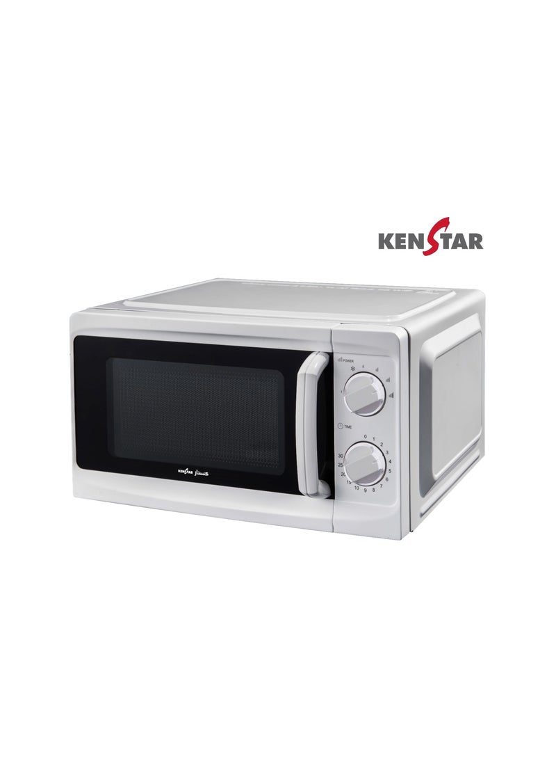 Microwave Oven Multiple Power Levels with 30Min Timer|Easy Reheating and Fast Defrosting|Transparent Door 20L 700W