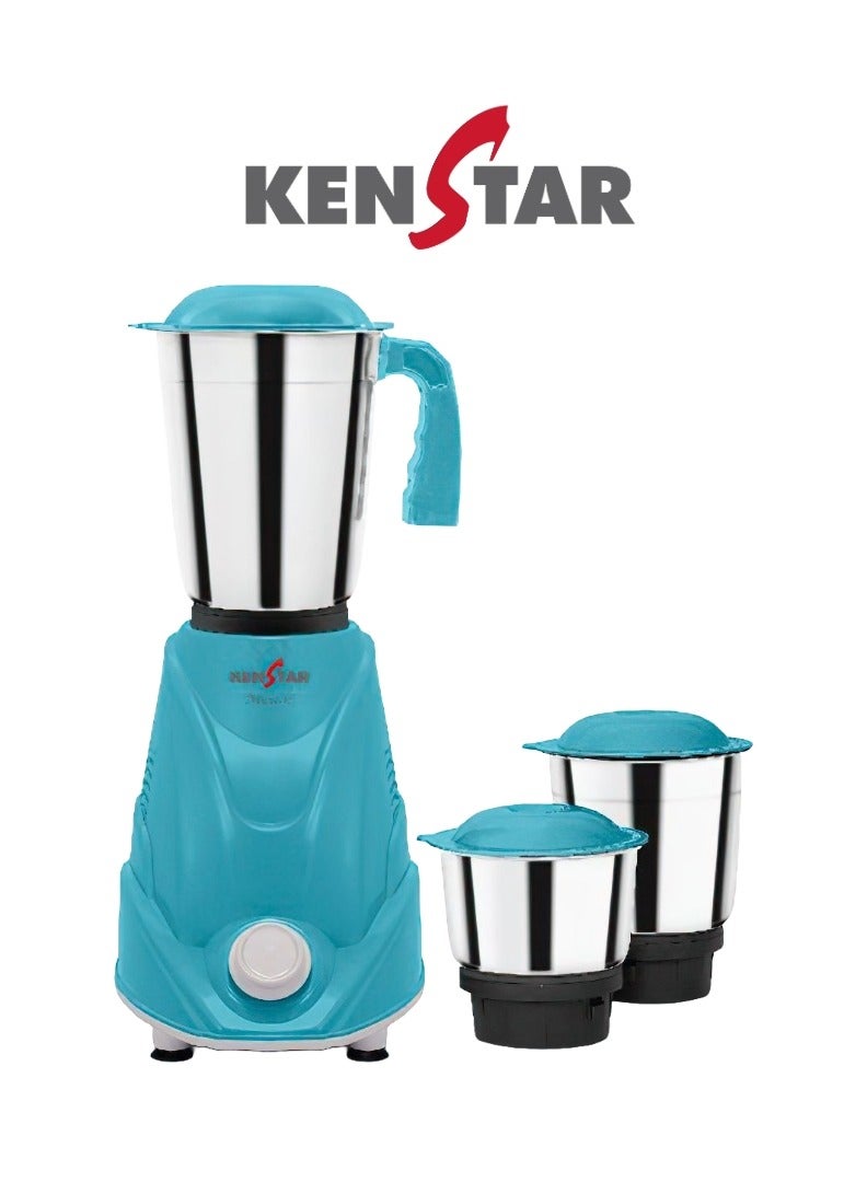 Mixer Grinder with Powerplus Hybrid Motor and 3 Multi Function Stainless Steel Jars 500W