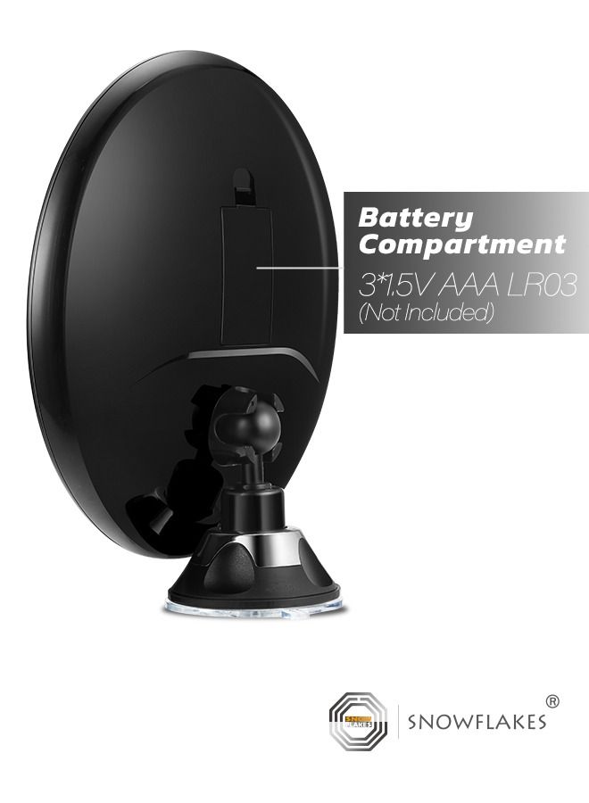 8 inches Magnifying Mirror with Light, 10x Magnification 3 Light Modes Makeup Mirror with Suction Cups ,Smooth and Easy Install ,360 Degree Swivel Joint.