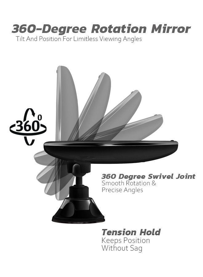 8 inches Magnifying Mirror with Light, 10x Magnification 3 Light Modes Makeup Mirror with Suction Cups ,Smooth and Easy Install ,360 Degree Swivel Joint.