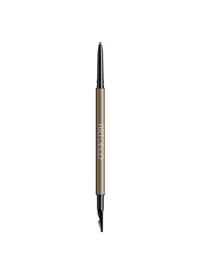 Ultra Fine Brow Liner Ash Brown Thin Twistout Tip Creates Ultrafine Lines Integrated Grooming Brush Smudgeproof & Waterproof Eyebrow Pencil Eye Makeup Vegan 0.03 Oz
