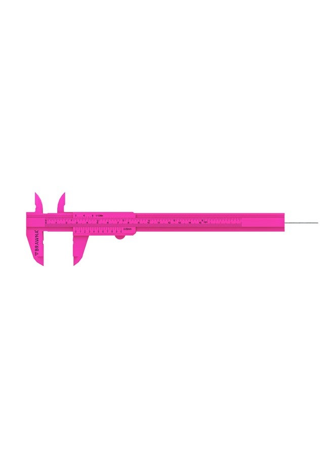 1 Pc Brow Pro Measuring Tool With 1 Eyebrow Ruler Sticker Double Scale Eyebrow Ruler For Microblading Eyebrow Mapping Caliper Vernier Pmu Supplies Eyebrow Calipers Ruler Plastic Pink